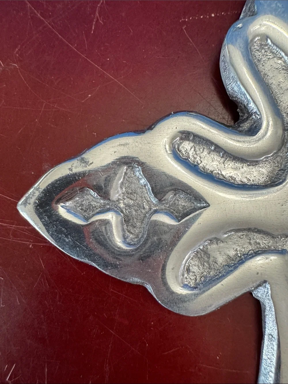 Silver Decorative Cross Wall Accent - Shiny Silver Finish